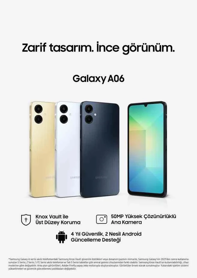 Samsung’un yeni bütçe dostu modeli Galaxy A06